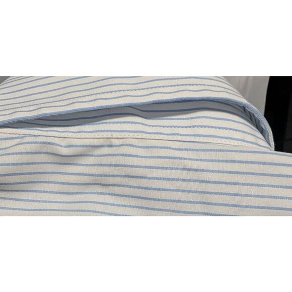 Caliban Mens Blue & White Striped Button-Down Long-Sleeve Shirt Size S - Picture 6 of 6